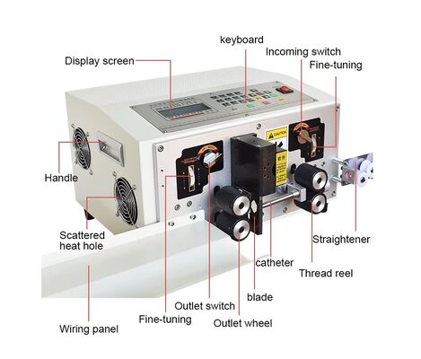 HR-220SN Fully Automatic 1.5-10mm² Wire Stripping Machine  Cable Full and Semi Stripping And Cutting Machine