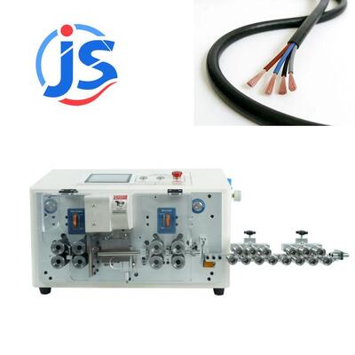 8-Roller Dual-Line Round Sheathed Cable Stripping Machine for Outer Jacket and Inner Core Integrated Strip