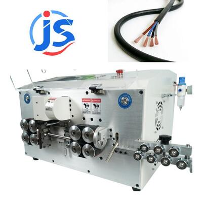 Automatic Round Sheathed Cable Stripping Machine with Touch Screen and Motorized Roller Lifting