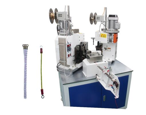 HR-602 Full Automatic Double -Head Wire Stripping Terminal Crimping Machine  All in One type machine