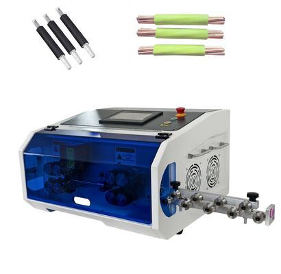 Fully Automatic Small Cable Strip and Cut Machine 1.5mm²-35mm² Wire Size 7 Inch PLC Touch Screen Control