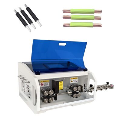 Fully Automatic Small Cable Strip and Cut Machine 1.5mm²-35mm² Wire Size 7 Inch PLC Touch Screen Control