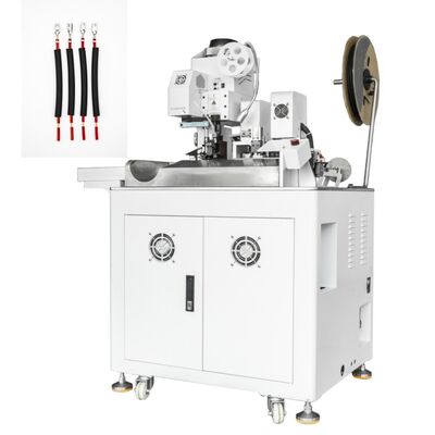 Automatic Wire Crimping Machine with Tube Insertion -One Side Crimp+Other Side Strip Heat Shrink/Fiberglass Tube