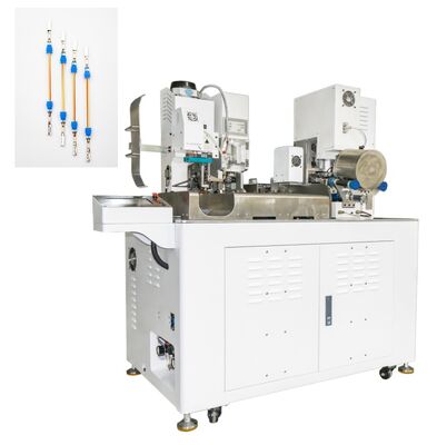 Factory Fully Automatic Double Heads Crimp Press Two Ends Waterproof Plug Insertion Terminal Machine with Strip Cutting One-stop