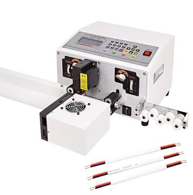 Two Wires Flat Sheathed Cable Jacket Stripping and Inner Cores Stripping Twisting Machine Dual-Head Wire Cut Strip Twist Machine