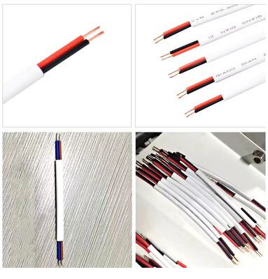 Two Wires Flat Sheathed Cable Jacket Stripping and Inner Cores Stripping Twisting Machine Dual-Head Wire Cut Strip Twist Machine