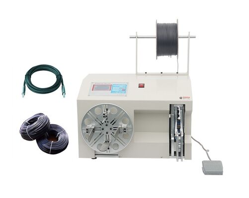 220V / 380V Electric Wire Coiling Machine Semi Auto Wire Bundling Machine