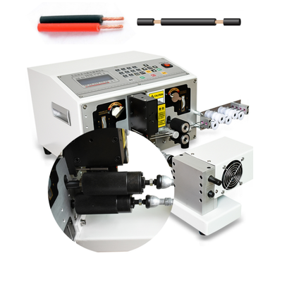 JunSheng HR-220T Fully Automatic Cable Wire Strip And Twist Machine with 1mm2-6mm2 Cable Range, 3500-5000pcs/hour Output, and High Speed Steel Blade