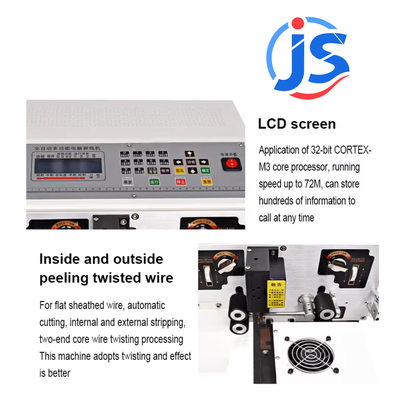 High Production Capacity Wire Stripper Machine with High Speed Steel Blade and LCD Display for 1500-2000pcs/hour Output