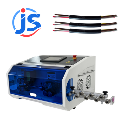 HR-35ST Fast Stripping Speed Wire Harness Stripper Machine with 7 Inch PLC Screen, 8 Wheels Driving, and High Speed Steel Blade