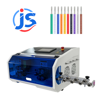 HR-35ST Fast Stripping Speed Wire Harness Stripper Machine with 7 Inch PLC Screen, 8 Wheels Driving, and High Speed Steel Blade