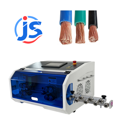 HR-35ST Fast Stripping Speed Wire Harness Stripper Machine with 7 Inch PLC Screen, 8 Wheels Driving, and High Speed Steel Blade