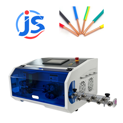 HR-35ST Fast Stripping Speed Wire Harness Stripper Machine with 7 Inch PLC Screen, 8 Wheels Driving, and High Speed Steel Blade