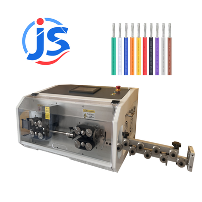 Fully Automatic Electronic Wire Harness Wire Cut Machine with 12 Wheels Driving High Speed Steel Blade and 7 Inch PLC Screen
