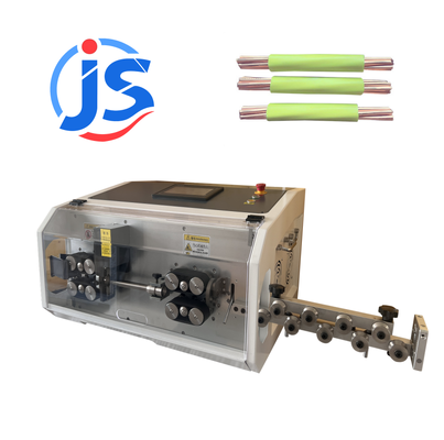 Fully Automatic Electronic Wire Harness Wire Cut Machine with 12 Wheels Driving High Speed Steel Blade and 7 Inch PLC Screen