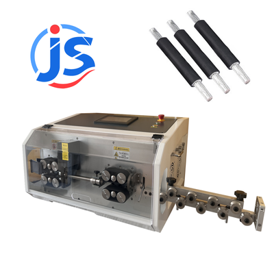 Fully Automatic Electronic Wire Harness Wire Cut Machine with 12 Wheels Driving High Speed Steel Blade and 7 Inch PLC Screen
