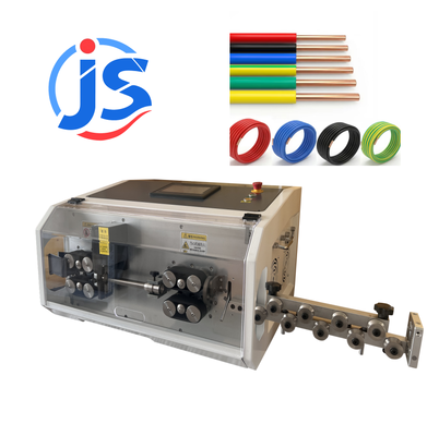 Fully Automatic Electronic Wire Harness Wire Cut Machine with 12 Wheels Driving High Speed Steel Blade and 7 Inch PLC Screen