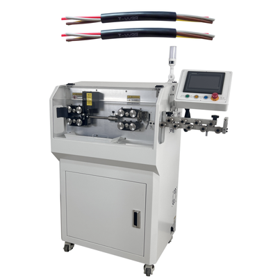 JunSheng Fully Automatic Cable Cutting and Wire Stripping Machine with 800W Power, High Speed Steel Blades, and 800-1200pcs/hour Output