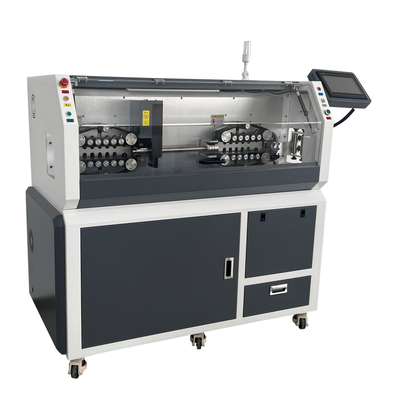 High Quality 7 Inch PLC Screen Cable Cutting Machine with 16-wheel Belt Feeding System and 500-1000pcs/hour Output