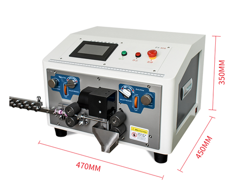 Touch Screen Cable Stripping Machine with 4.3 Inch PLC Screen High Speed Steel Blades and Double-Layer Stripping Function
