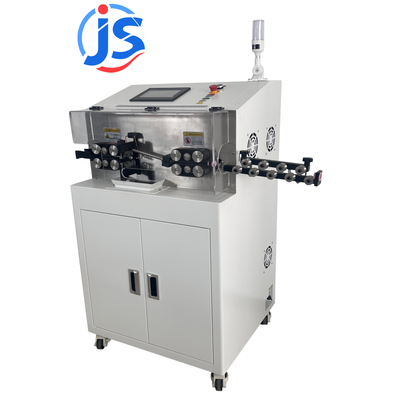 JunSheng Multi-function Cable Stripping Machine with 8-wheel Feeding, 7-inch PLC Screen and High Speed Steel Blades
