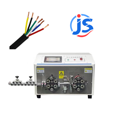 JunSheng 7 Inch PLC Screen Cable Stripping Machine with High Speed Steel Blades and 400-1200pcs/hour Output