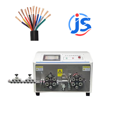 JunSheng 7 Inch PLC Screen Cable Stripping Machine with High Speed Steel Blades and 400-1200pcs/hour Output