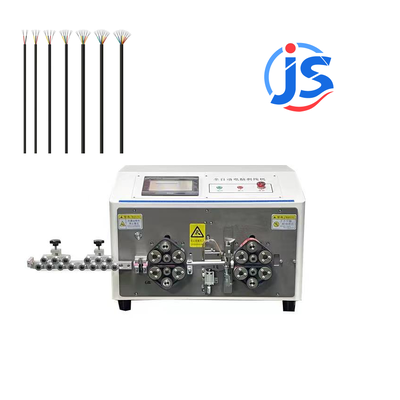 JunSheng 7 Inch PLC Screen Cable Stripping Machine with High Speed Steel Blades and 400-1200pcs/hour Output