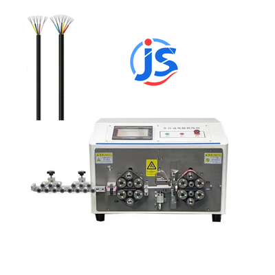 JunSheng 7 Inch PLC Screen Cable Stripping Machine with High Speed Steel Blades and 400-1200pcs/hour Output