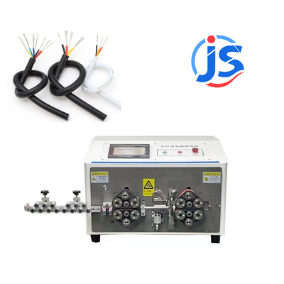 JunSheng CE ISO Certified PVC Sheathed Wire Harness Cable Stripper Machine with 400-1200pcs/hour Output 7 Inch PLC Screen and High Speed Steel Blades