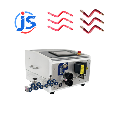 JunSheng HR-6ZW Rubber Sheathed Cable Harness Wire Cut Machine with 7 Inch PLC Screen, Max Bend 150 Degree, and 0.1-99999mm Cut Length