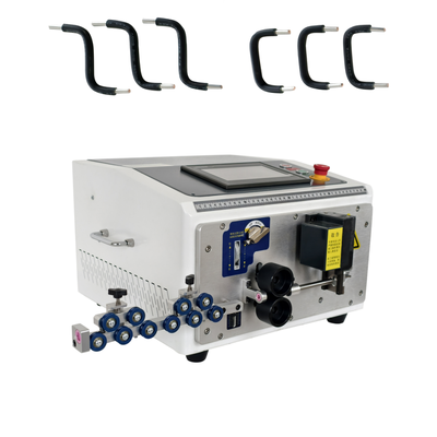 JunSheng HR-6ZW Rubber Sheathed Cable Harness Wire Cut Machine with 7 Inch PLC Screen, Max Bend 150 Degree, and 0.1-99999mm Cut Length