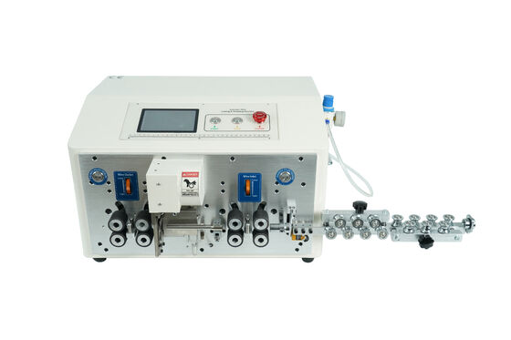 High Efficiency BMS Wire Harness Wire Stripper Machine with High Speed Steel Blades and Eight-Wheel Drive Featuring 5 Inch PLC Screen