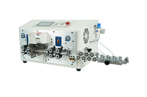 High Efficiency BMS Wire Harness Wire Stripper Machine with High Speed Steel Blades and Eight-Wheel Drive Featuring 5 Inch PLC Screen