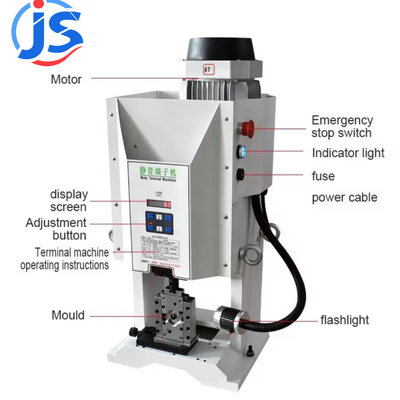 ODM Wire Strip And Crimp Machine 10Ton Semi Automatic Terminal Crimping Machine