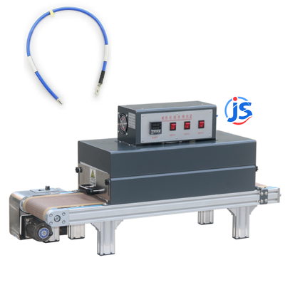 JunSheng Automatic Wire Medium Voltage Heat Shrink Tubing Machine with Far Infrared Heating Tube and High-Temperature Resistant Teflon Mesh Belt for 0 ~ 260 °C Heating Range