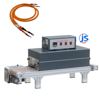 JunSheng Automatic Wire Medium Voltage Heat Shrink Tubing Machine with Far Infrared Heating Tube and High-Temperature Resistant Teflon Mesh Belt for 0 ~ 260 °C Heating Range