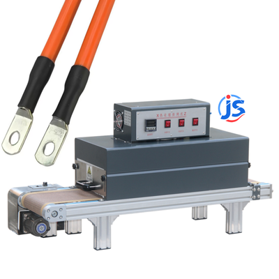 JunSheng Automatic Wire Medium Voltage Heat Shrink Tubing Machine with Far Infrared Heating Tube and High-Temperature Resistant Teflon Mesh Belt for 0 ~ 260 °C Heating Range