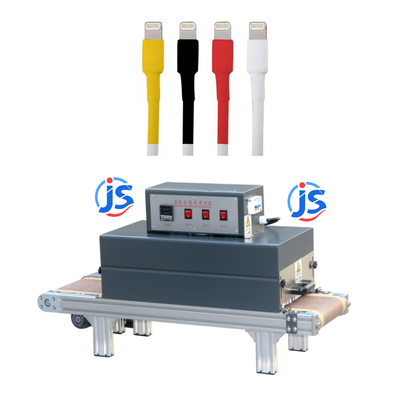 JunSheng Automatic Wire Zero Halogen Heat Shrink Tubing Machine with Far Infrared Heating and High-Temperature Resistant Teflon Mesh Belt for 0-260°C Range