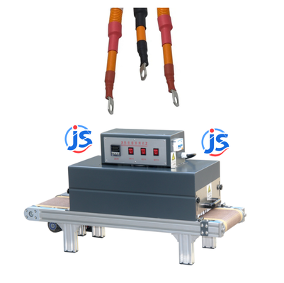 JunSheng Automatic Wire Zero Halogen Heat Shrink Tubing Machine with Far Infrared Heating and High-Temperature Resistant Teflon Mesh Belt for 0-260°C Range