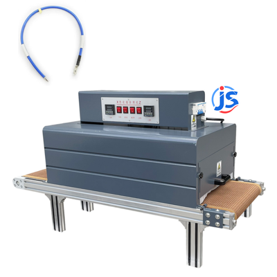JunSheng Automatic Wire Medical Grade Heat Shrink Tubing Machine with Dual-side Heating and High-Temperature Resistant Teflon Mesh Belt for 0 ~ 260 °C Range