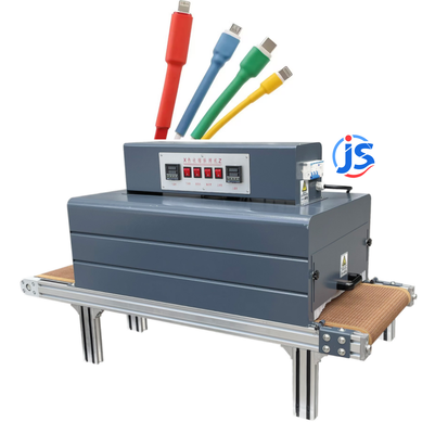 JunSheng Automatic Wire Medical Grade Heat Shrink Tubing Machine with Dual-side Heating and High-Temperature Resistant Teflon Mesh Belt for 0 ~ 260 °C Range