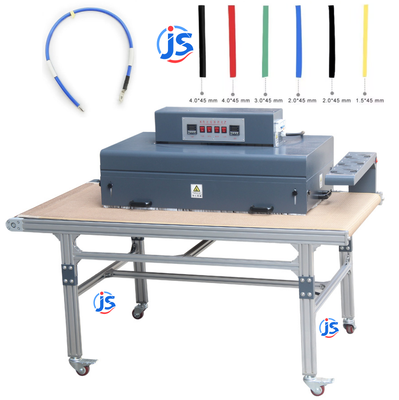 Inline Automatic Wire Polyolefin Heat Shrink Tunnel Machine with Dual-Side Heating and High-Temperature Resistant Teflon Mesh Belt