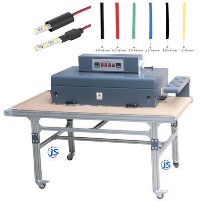 Inline Automatic Wire Polyolefin Heat Shrink Tunnel Machine with Dual-Side Heating and High-Temperature Resistant Teflon Mesh Belt