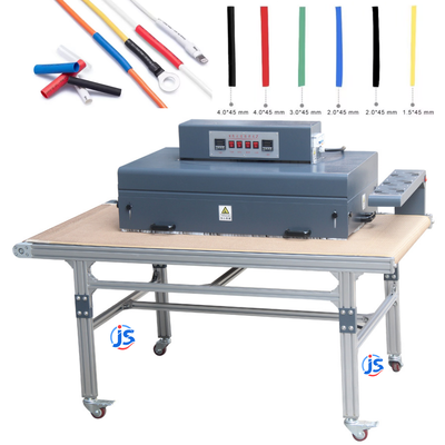 Inline Automatic Wire Polyolefin Heat Shrink Tunnel Machine with Dual-Side Heating and High-Temperature Resistant Teflon Mesh Belt