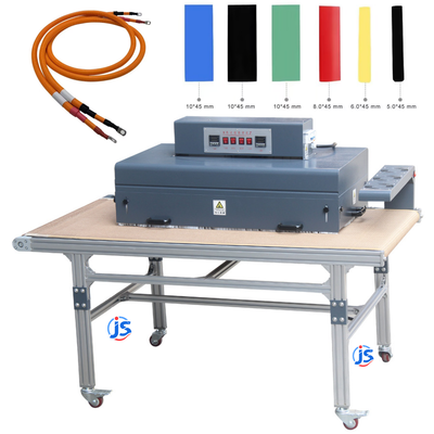 Inline Automatic Wire Polyolefin Heat Shrink Tunnel Machine with Dual-Side Heating and High-Temperature Resistant Teflon Mesh Belt