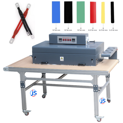 Inline Automatic Wire Polyolefin Heat Shrink Tunnel Machine with Dual-Side Heating and High-Temperature Resistant Teflon Mesh Belt
