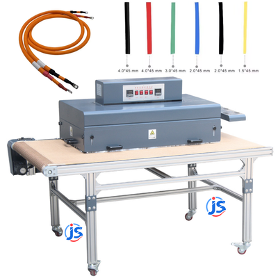 Wire Heat Shrink Tubing Machine 10 kW Heat Shrink Tunnel With Conveyor