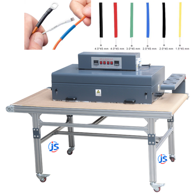 Wire Heat Shrink Tubing Machine 10 kW Heat Shrink Tunnel With Conveyor