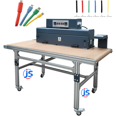 Continuous Cable Heat Shrink Tunnel Machine 60HZ / 50HZ Shrink Tunnel Machine With High Temperature Resistant Teflon Mesh Belt And Dual Side Heating